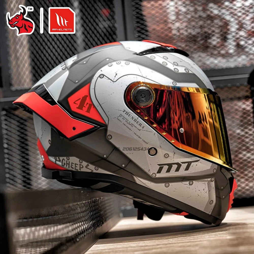 Full Face Motorcycle Helmet with Clear Visor