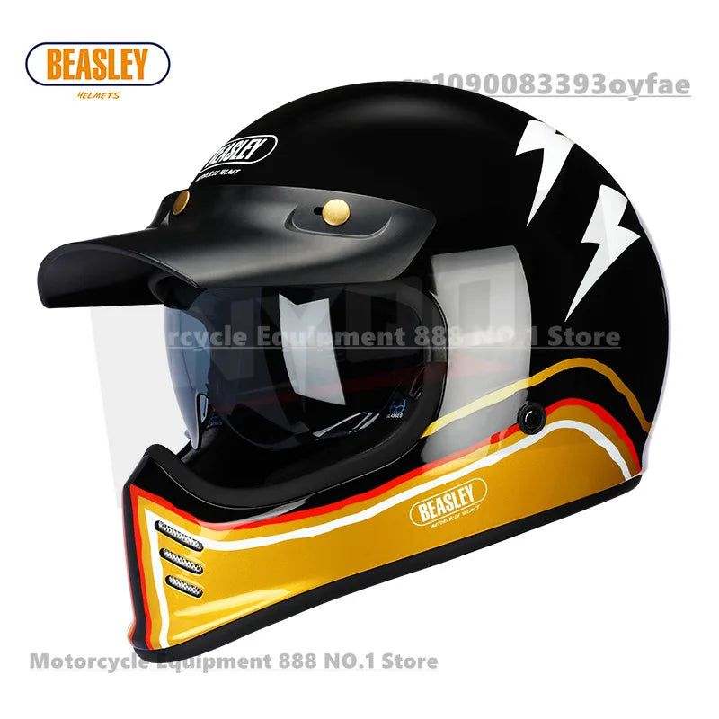 Original BEASLEY Retro Motorcycle Helmet