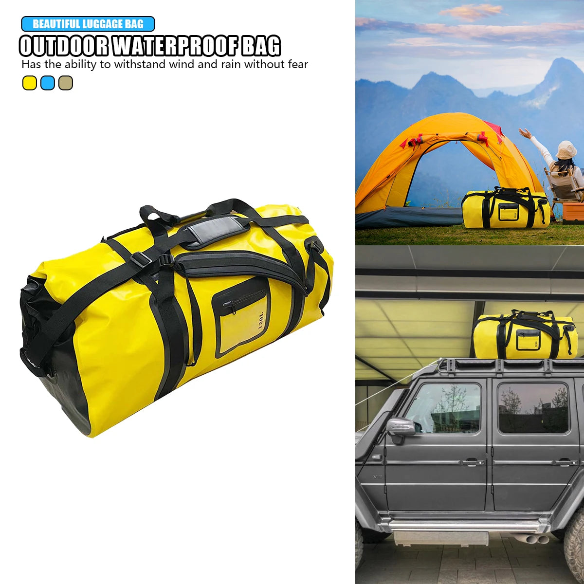Waterproof Motorcycle Tail Bag 66L