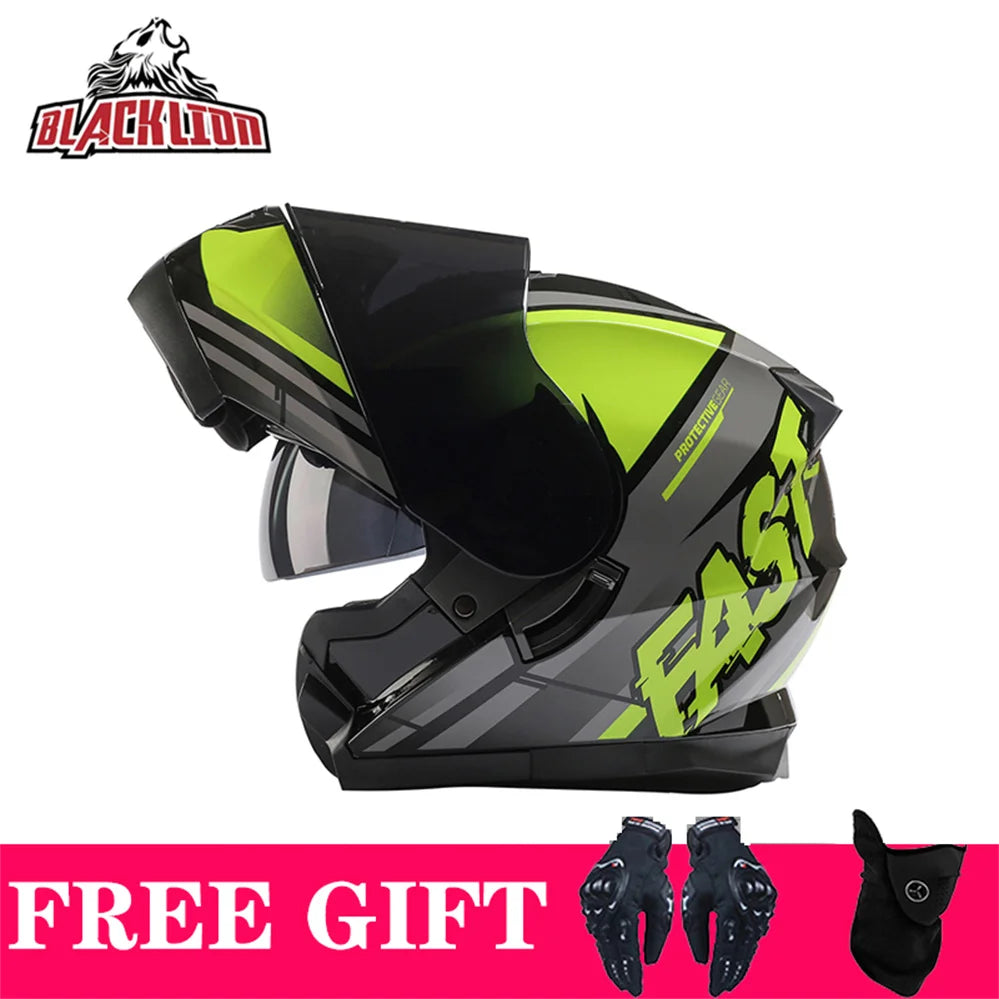 Double Visor Flip-Up Motorcycle Helmet