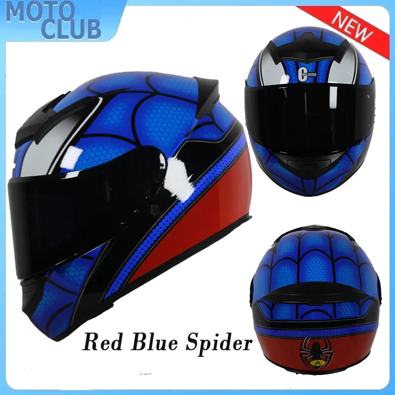 Spider Style Full Face Motorcycle Racing Helmet