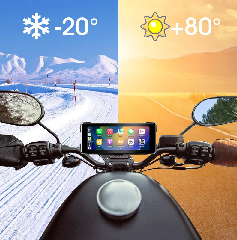 motorcycle CarPlay Android Auto screen