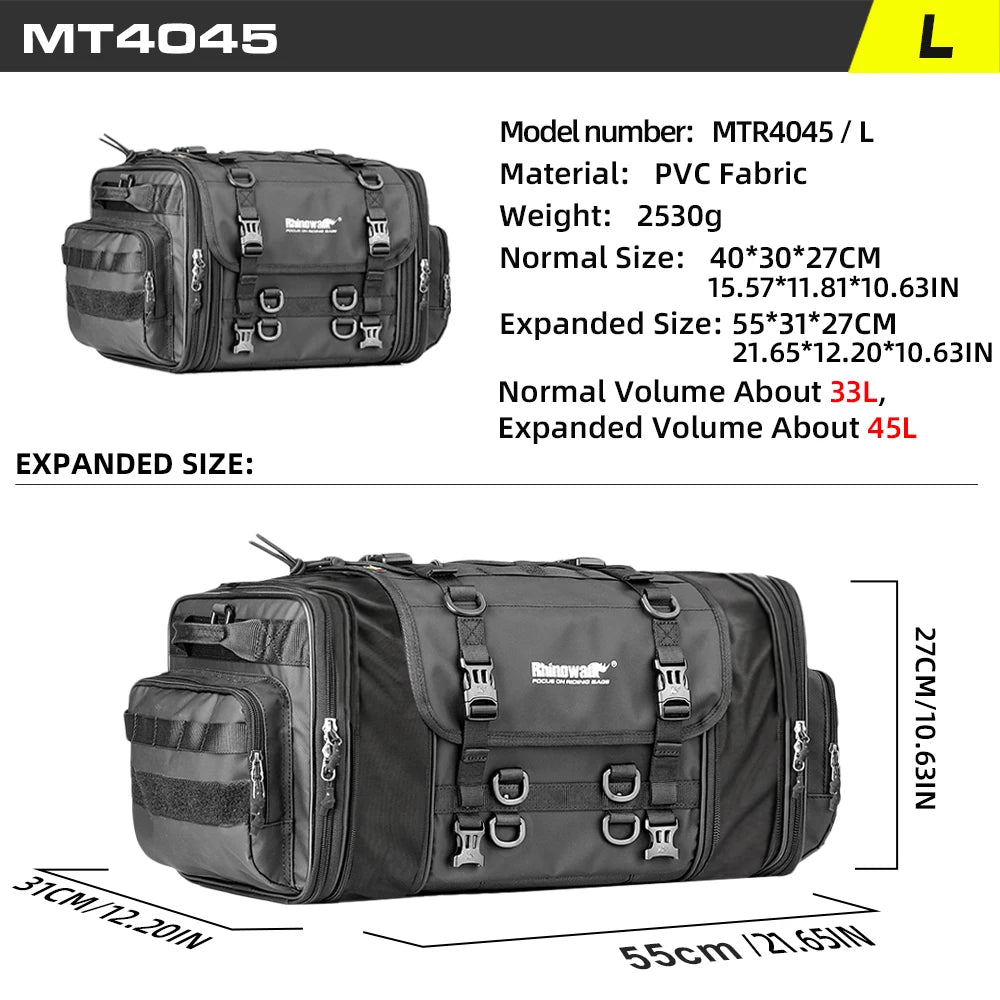 RhinoWalk Waterproof Motorcycle Travel Luggage Bag