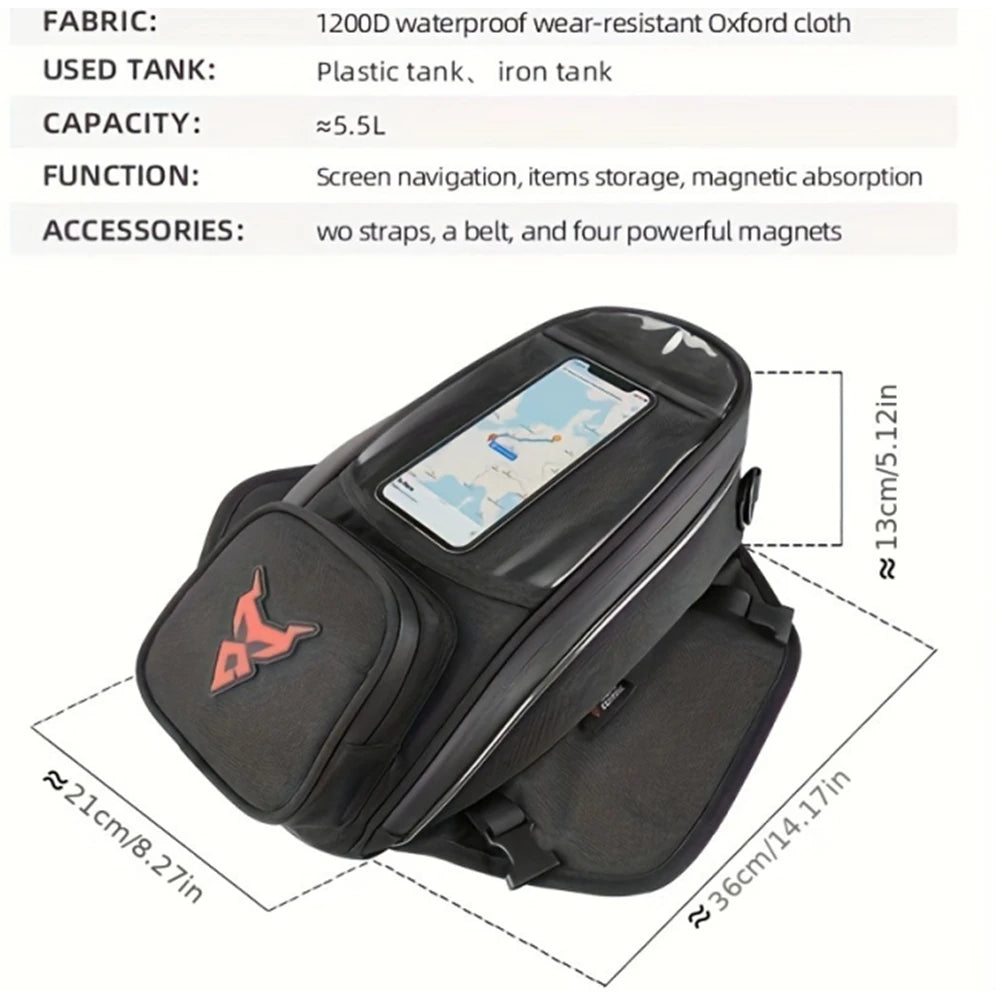 Waterproof Magnetic Motorcycle Tank Bag
