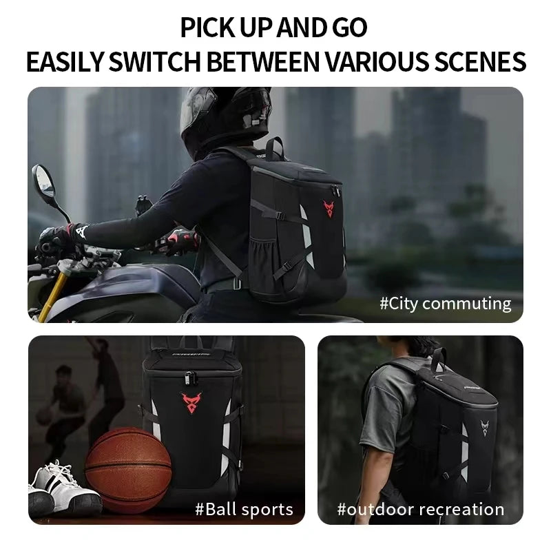 Reflective Waterproof Motorcycle Helmet Backpack