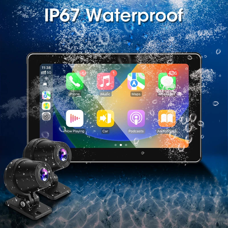 Wireless motorcycle GPS navigation screen motorcycle CarPlay Android Auto touch screen