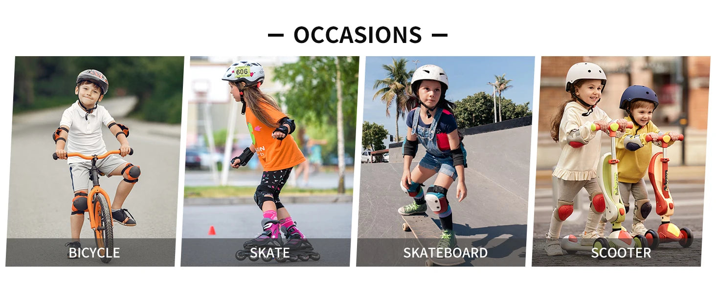 Kids Sports Knee and Elbow Pads Set