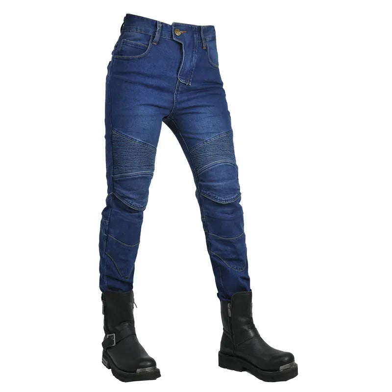 Women's Embroidery Motorcycle Pants