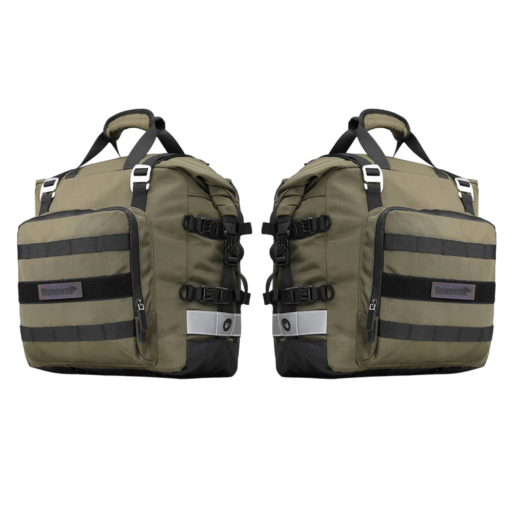 Quick Release Motorcycle Saddle Bag with Waterproof Inner Bag