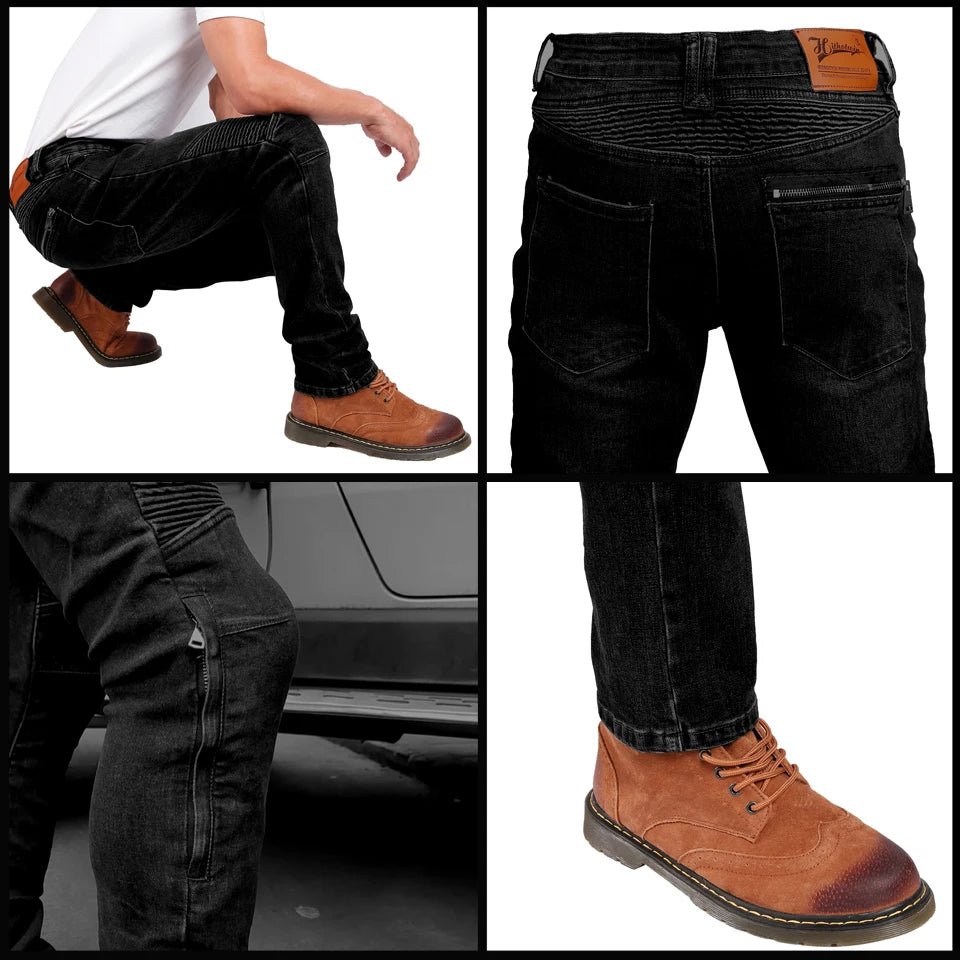 Aramid Fiber Motorcycle Pants for Men - Kevlar Moto Jeans