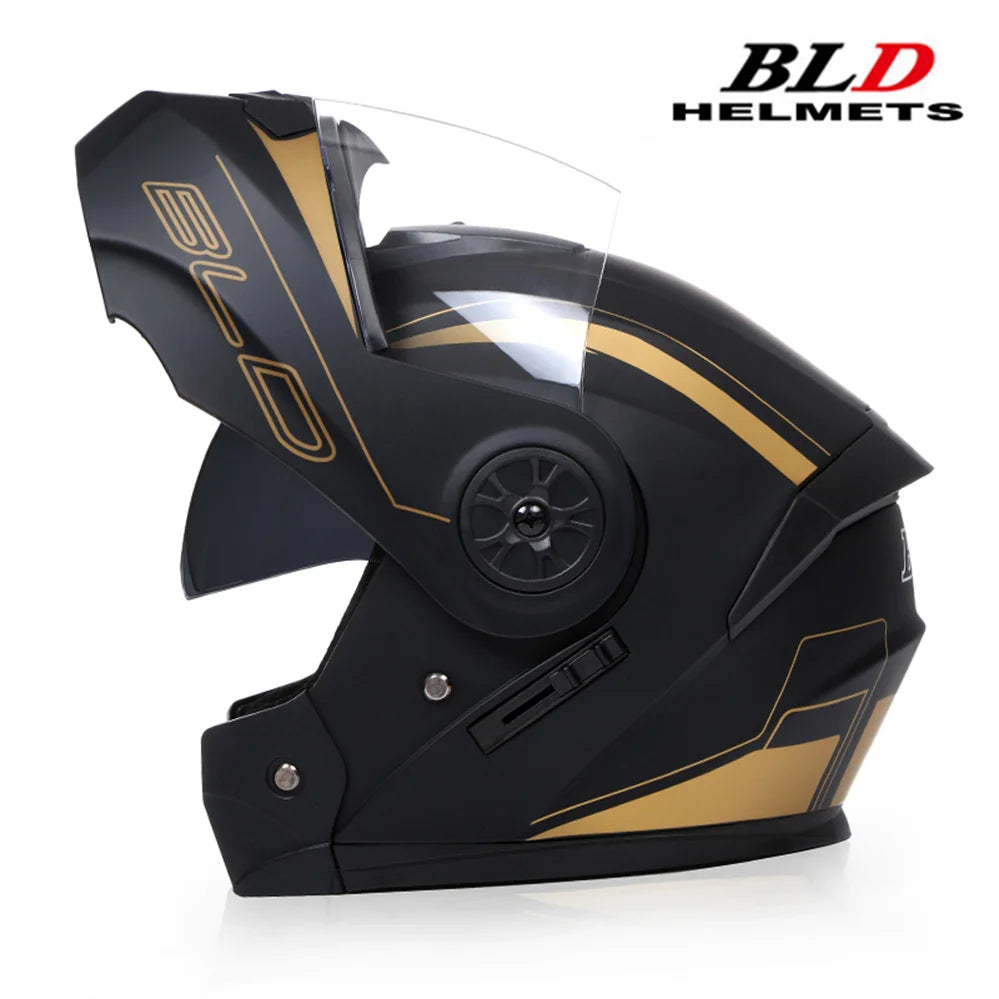 Dual Lens Flip-Up Modular Motorcycle Helmet