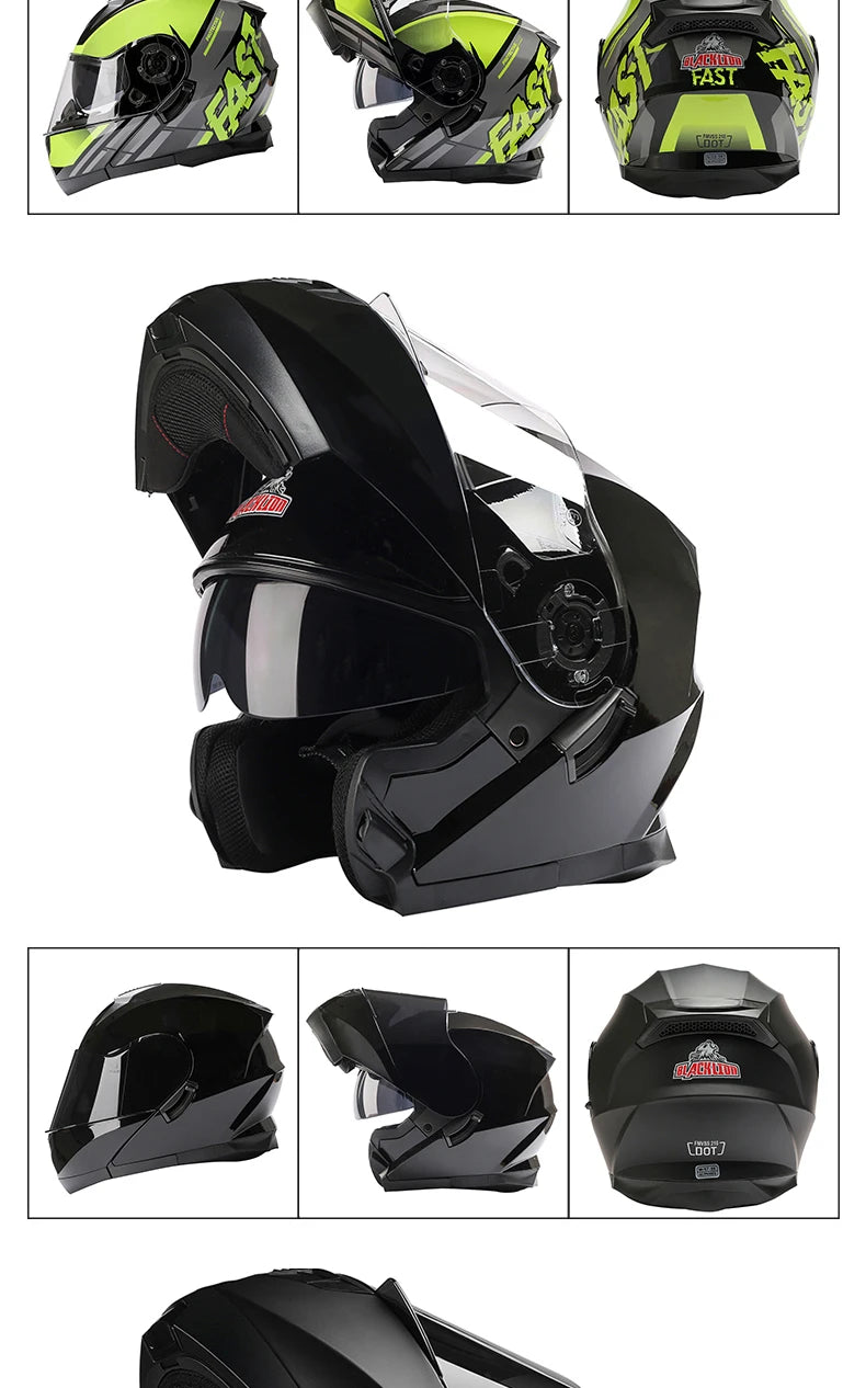 Double Visor Flip-Up Motorcycle Helmet