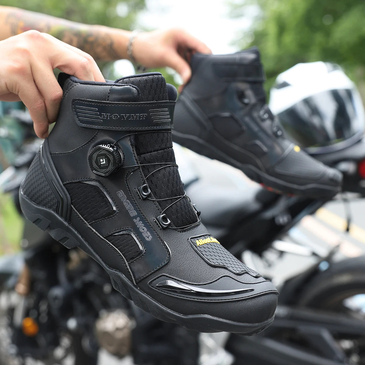 Men's Leather Racing Boots
