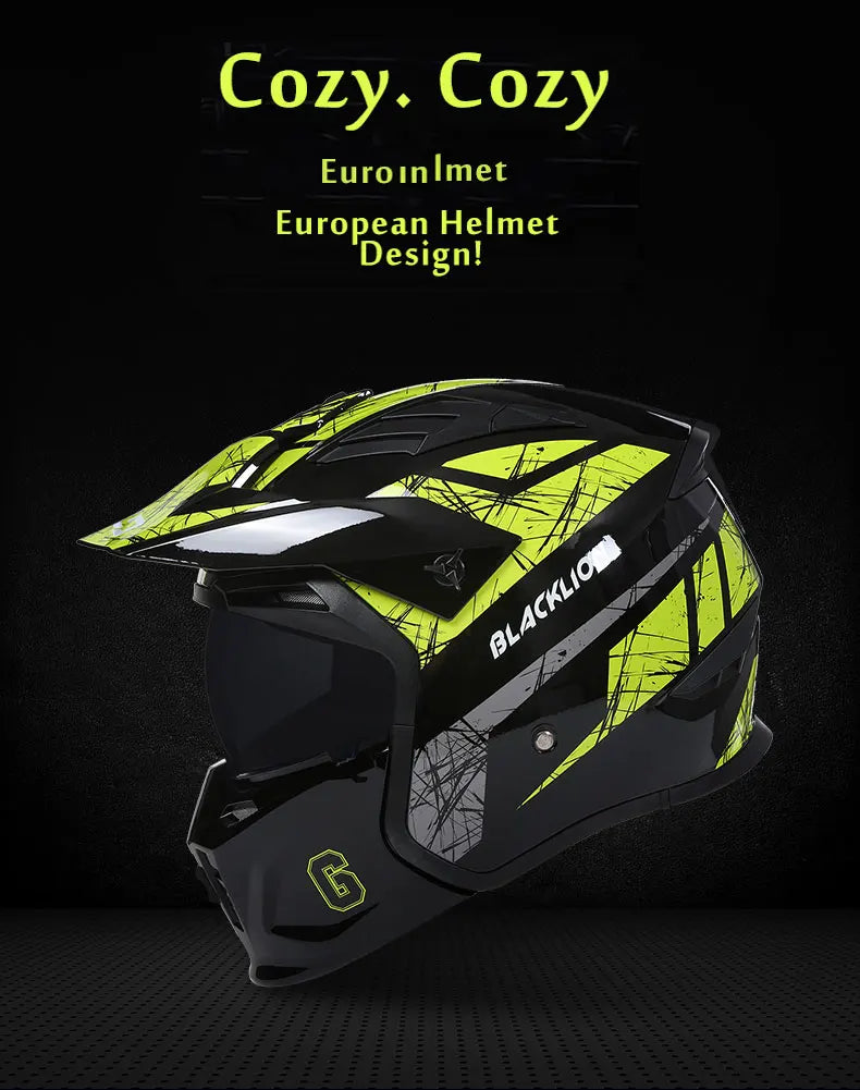 Premium Full Face Motorcycle Helmet with Detachable Design