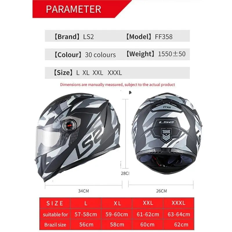 LS2 Full Face Motorcycle Helmet