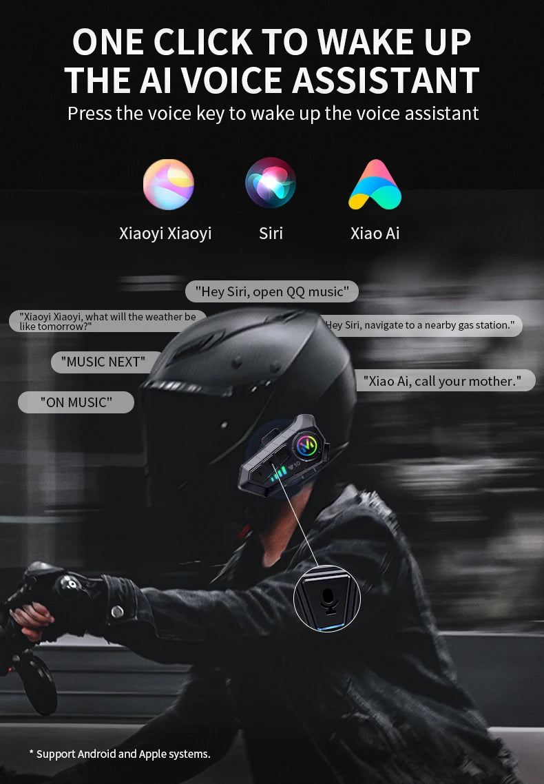 Bluetooth Helmet Headset Lights