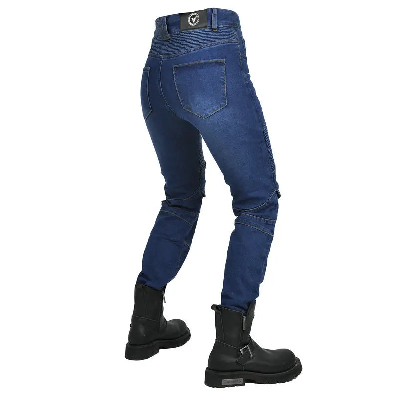 Women's Embroidery Motorcycle Pants