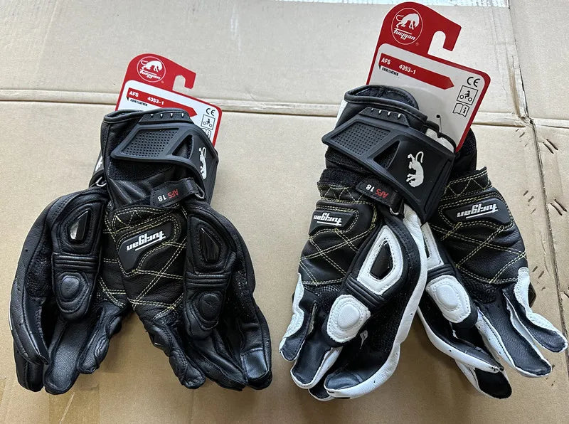 Leather Touchscreen Motocross Gloves