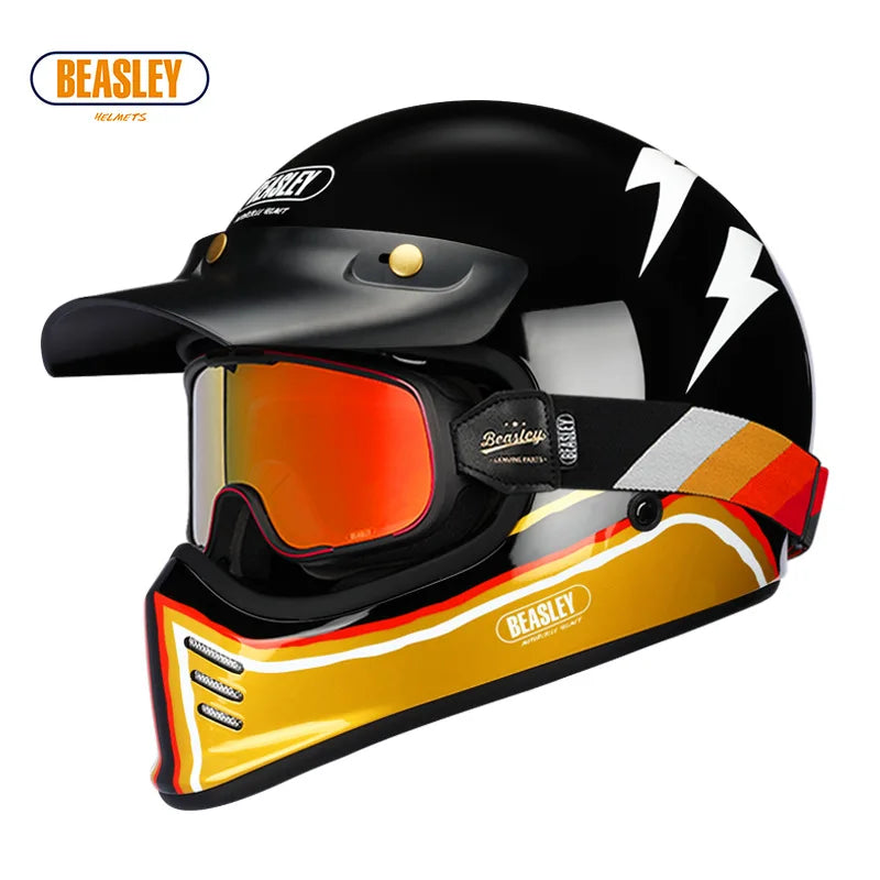 BEASLEY ECE DOT Bluetooth Electric Motorcycle Helmet
