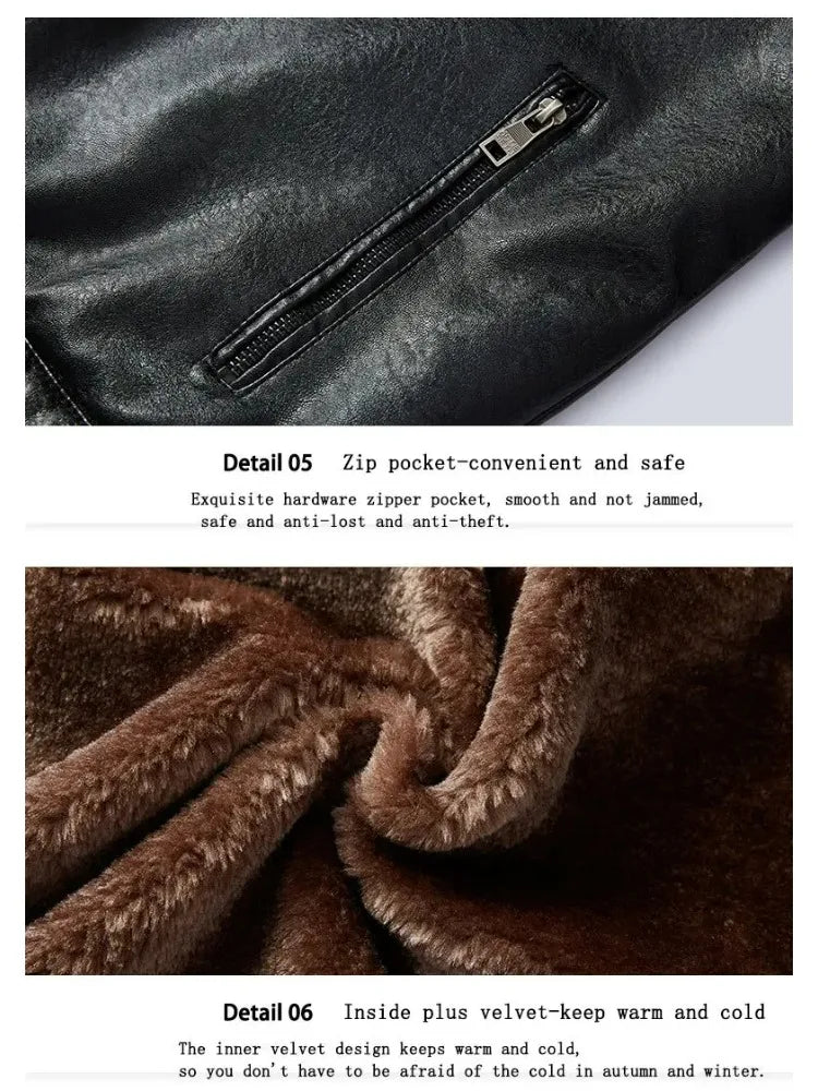 Stylish Faux Leather Biker Jacket