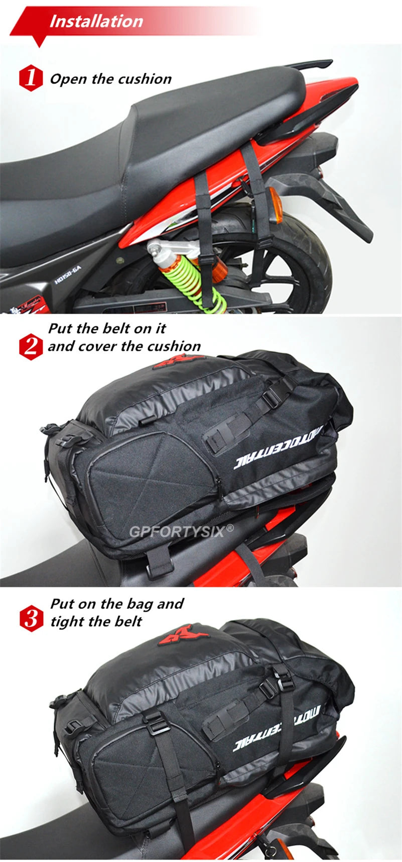Waterproof Motorcycle Rear Seat Bag