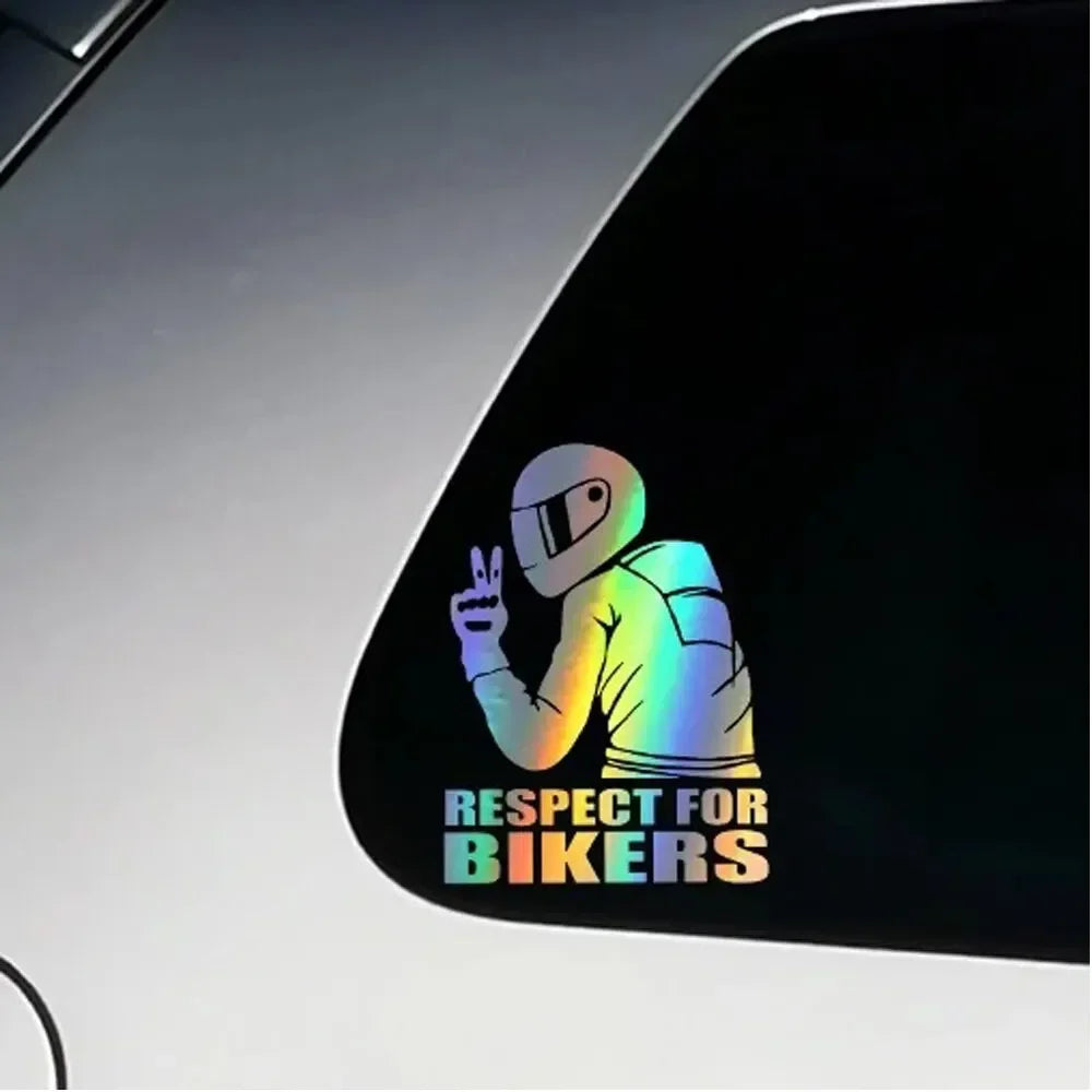 Respect Biker 3D Vinyl Sticker