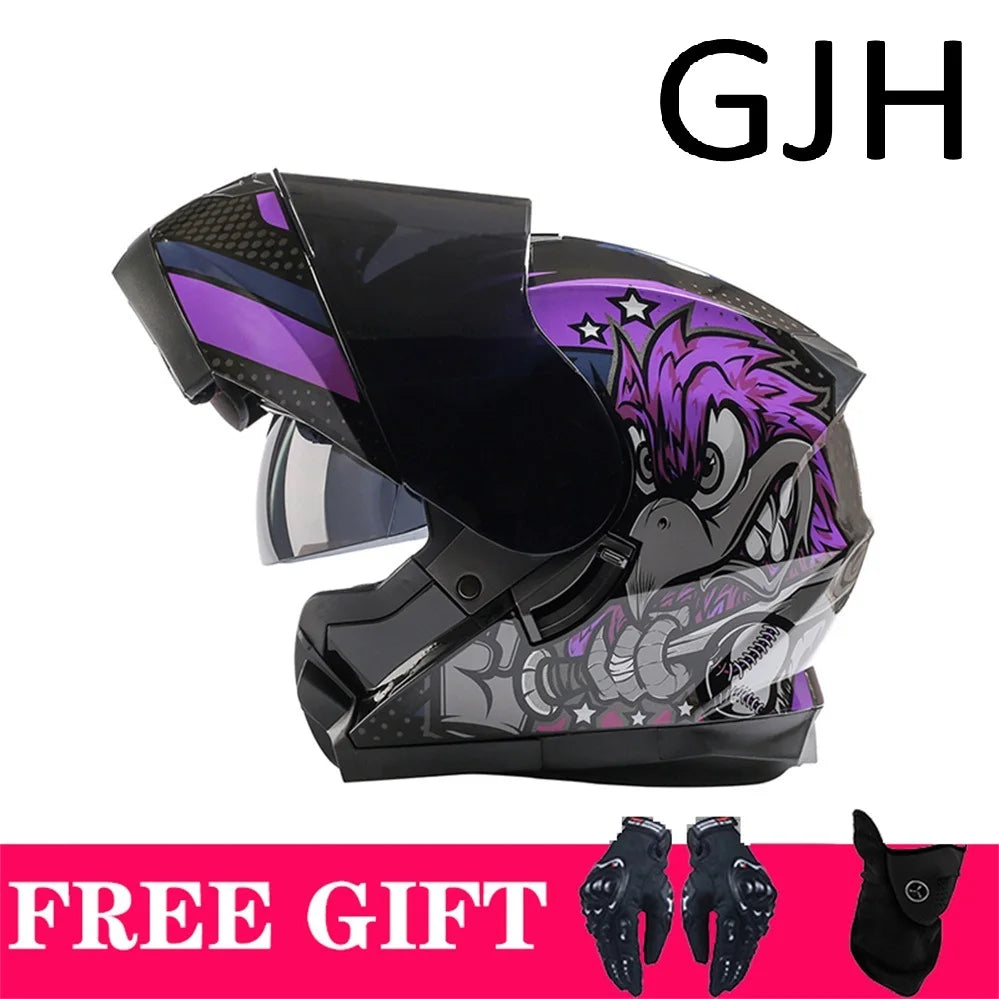 Double Visor Flip-Up Motorcycle Helmet