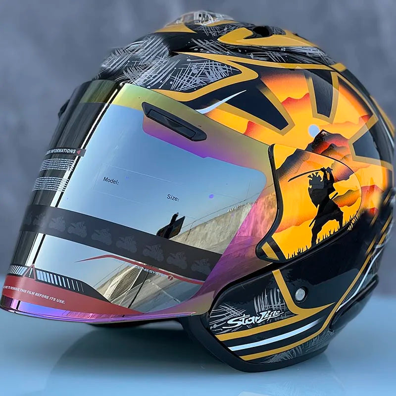 Golden Bodyguard Half Motorcycle Helmet