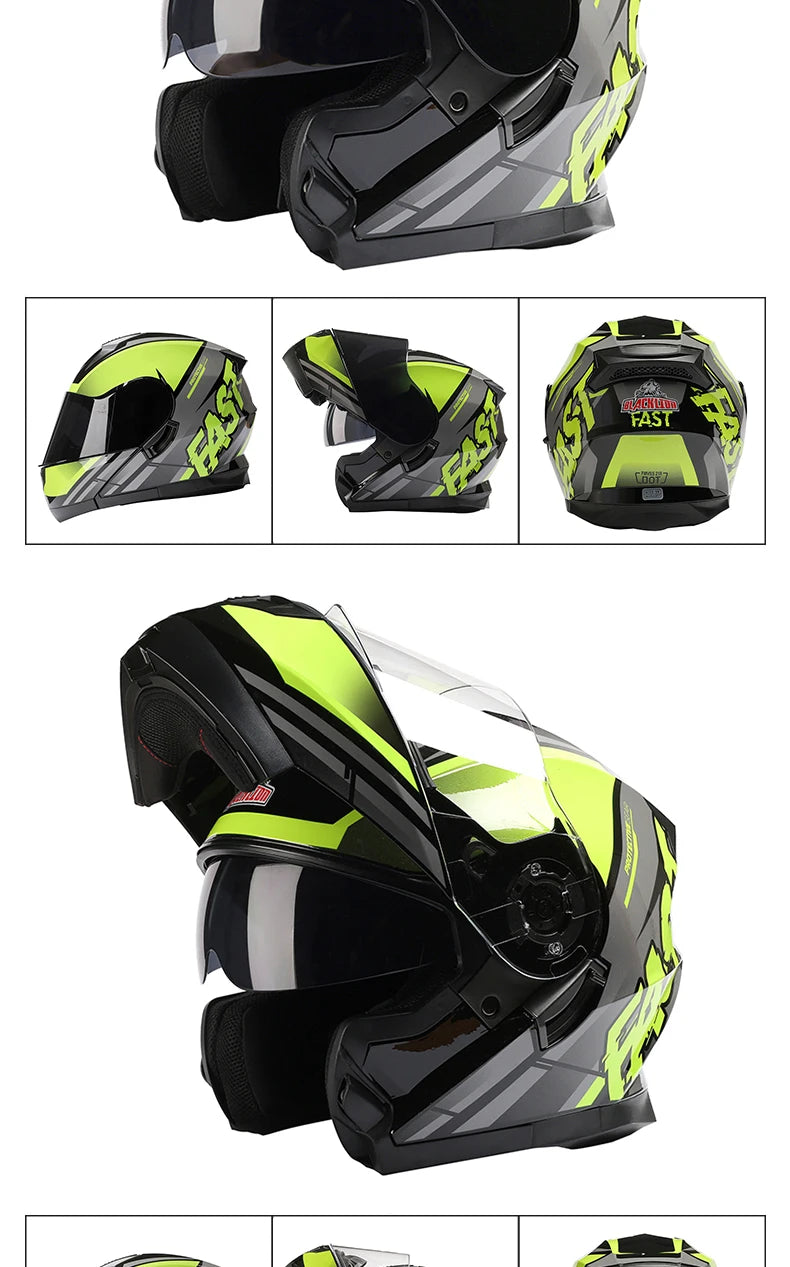 Double Visor Flip-Up Motorcycle Helmet