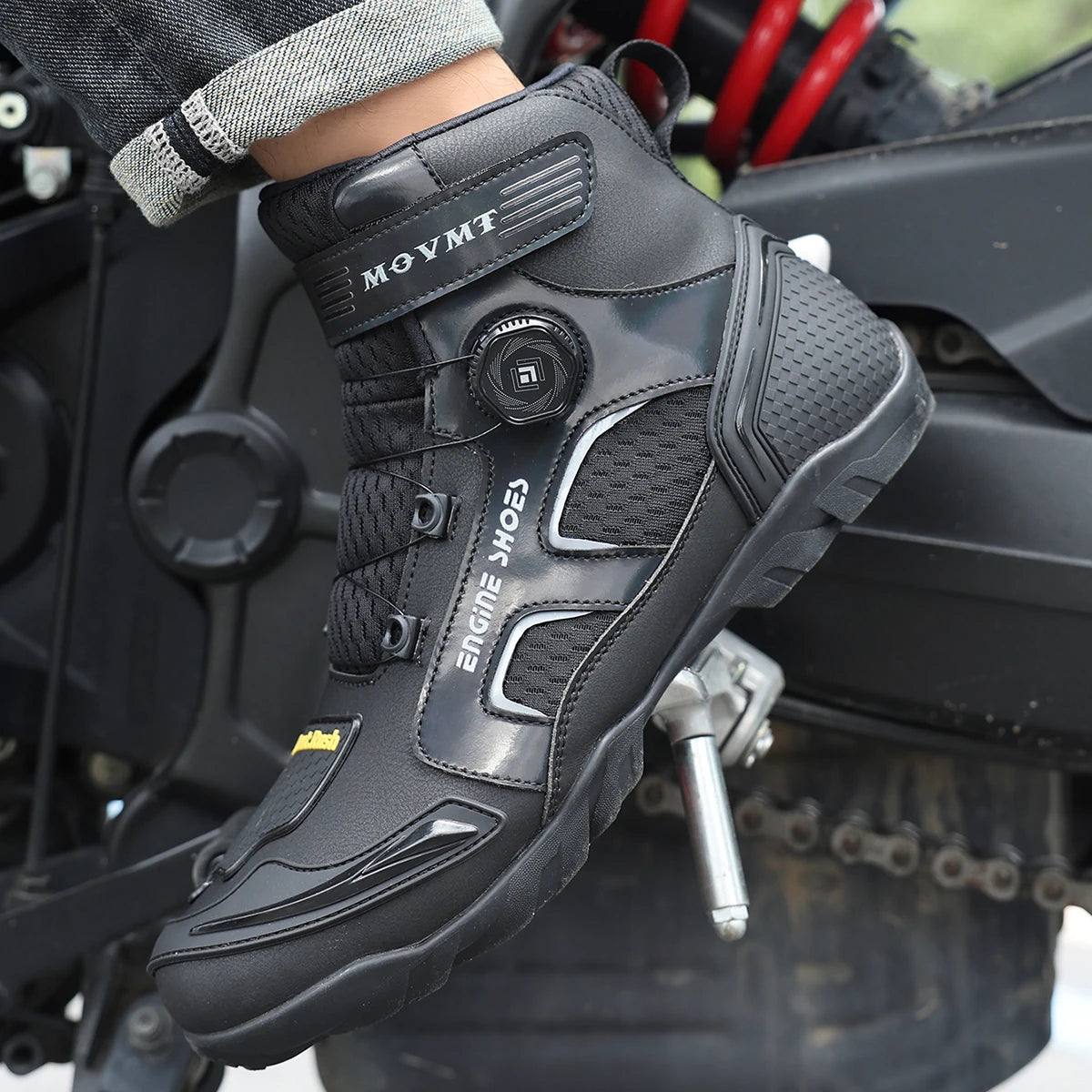Men's Leather Motorcycle Boots