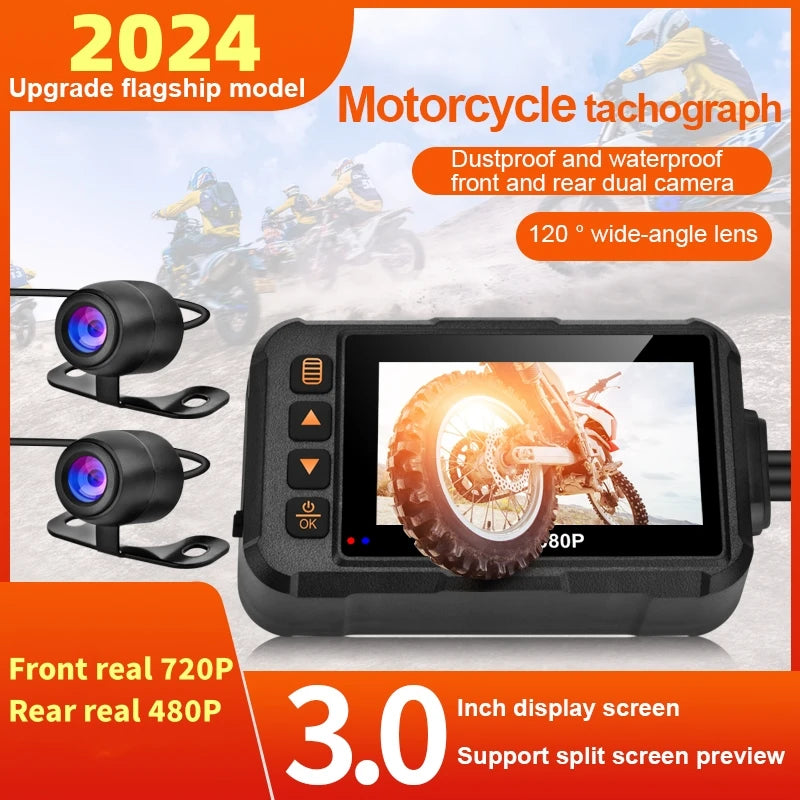 Dual Dashcam DVR with Front & Rear Night Vision