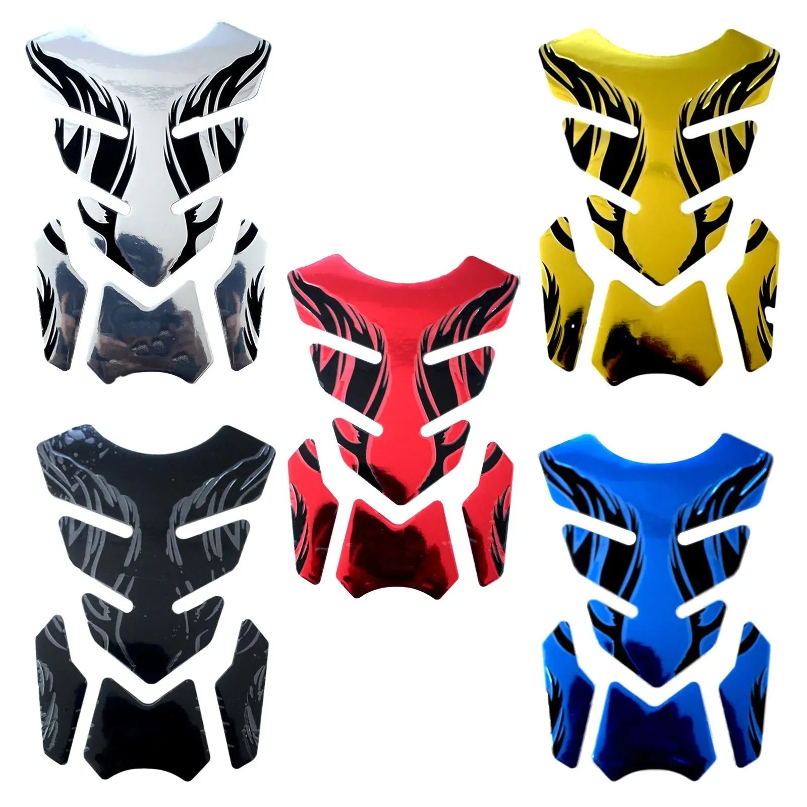 Motorcycle Tankpad Sticker Fishbone 3D Design