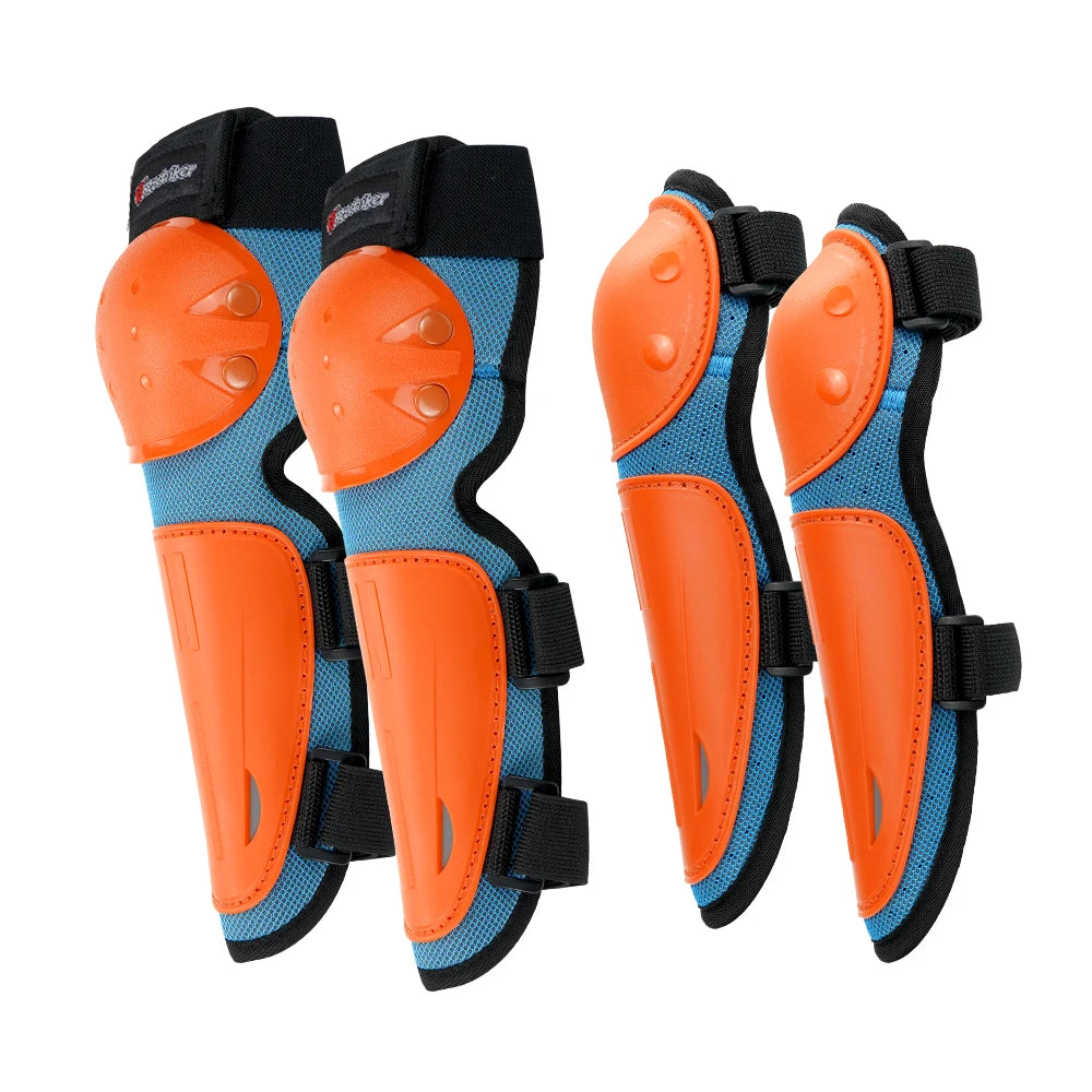Kids Motorcycle Armor Vest Set with Elbow and Knee Pads