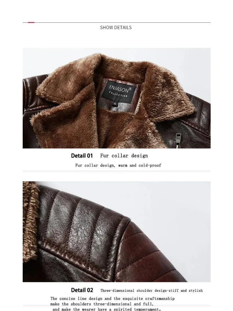 Stylish Faux Leather Biker Jacket