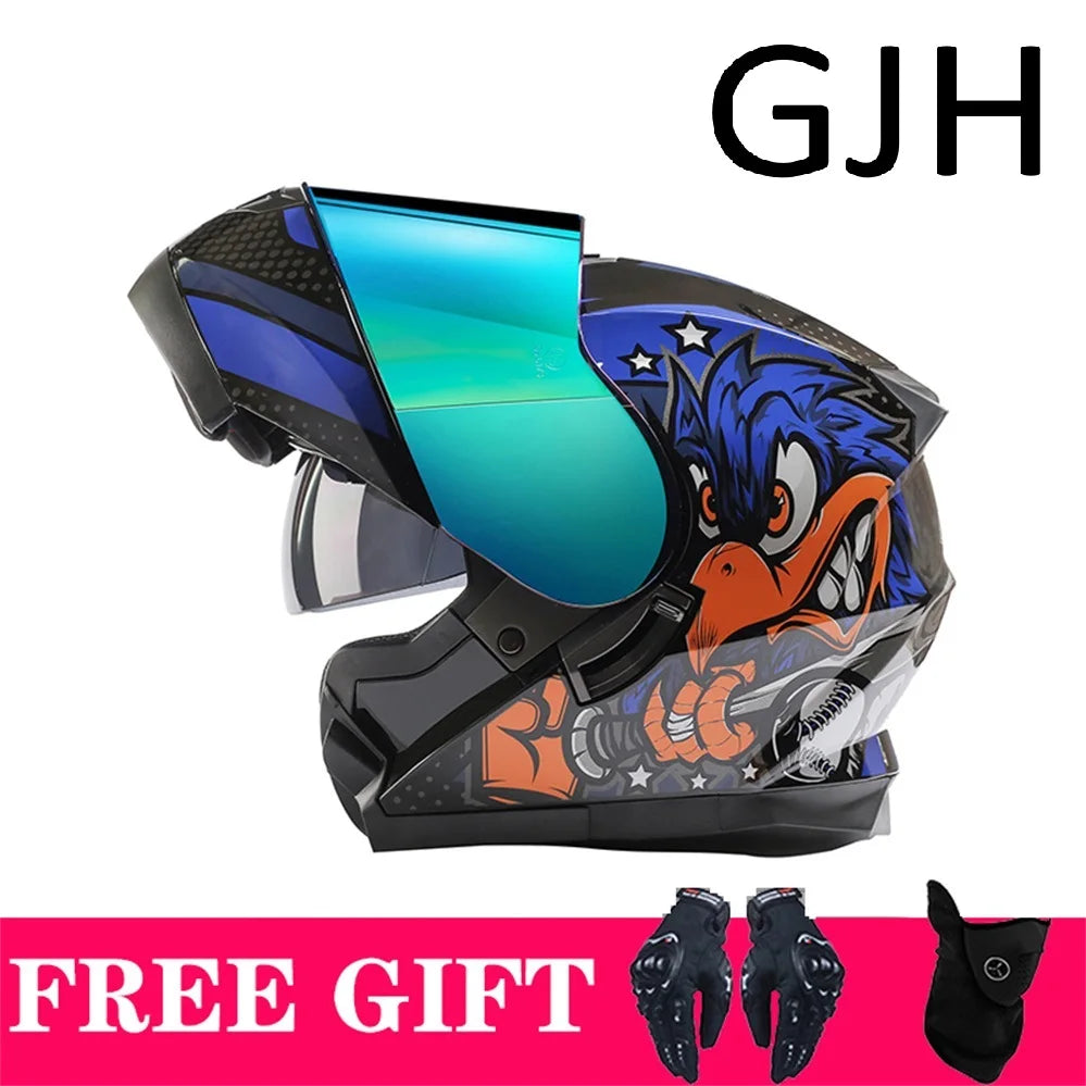 Double Visor Flip-Up Motorcycle Helmet