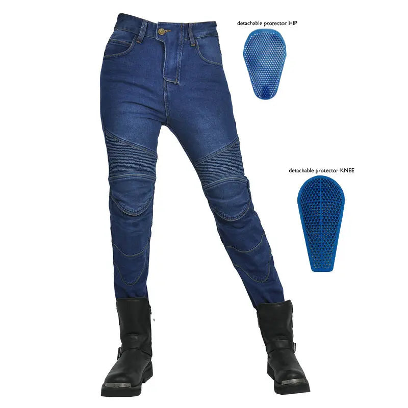 Women's Embroidery Motorcycle Pants