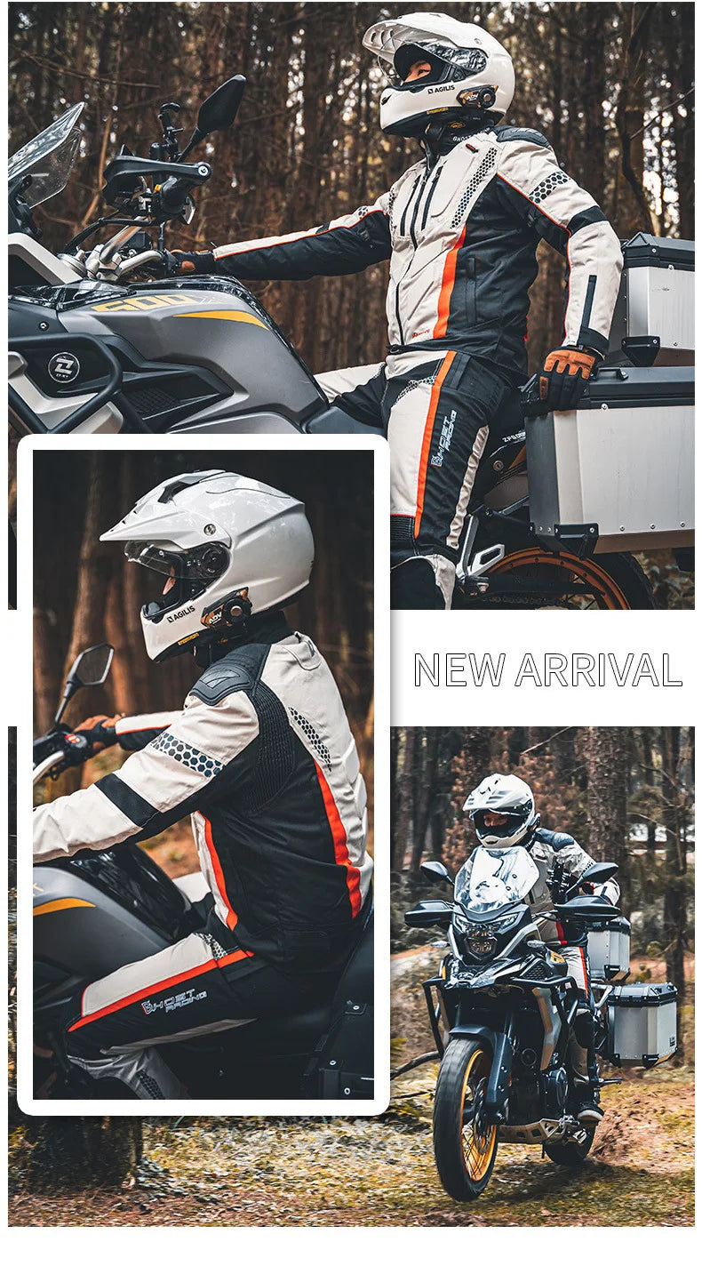 Men's Racing Motorcycle Jacket – Waterproof, Insulated