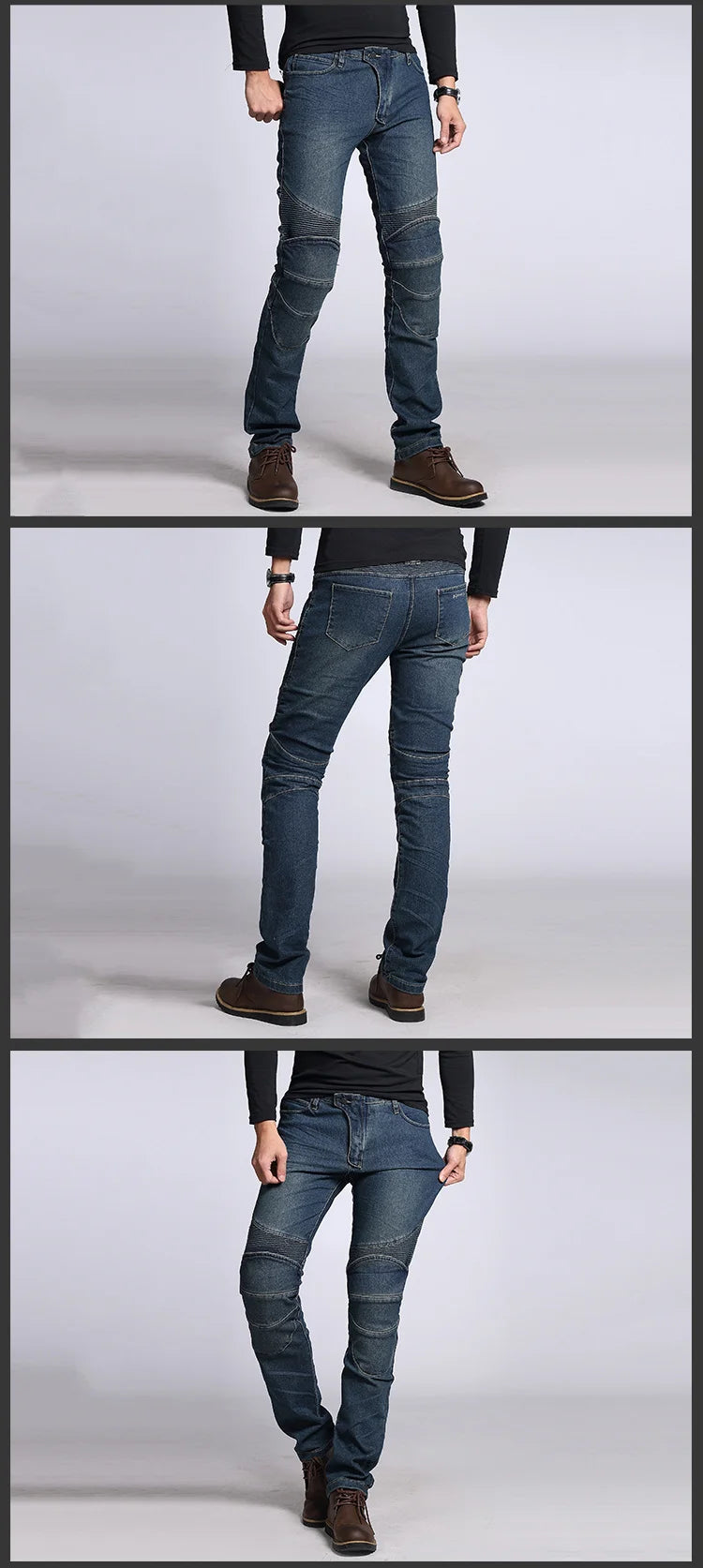 Summer Motorcycle Jeans with Protective Pads