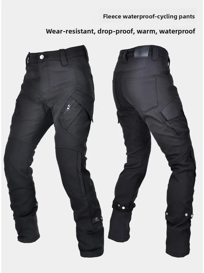 Classic Motorcycle Rider Pants for Autumn and Winter