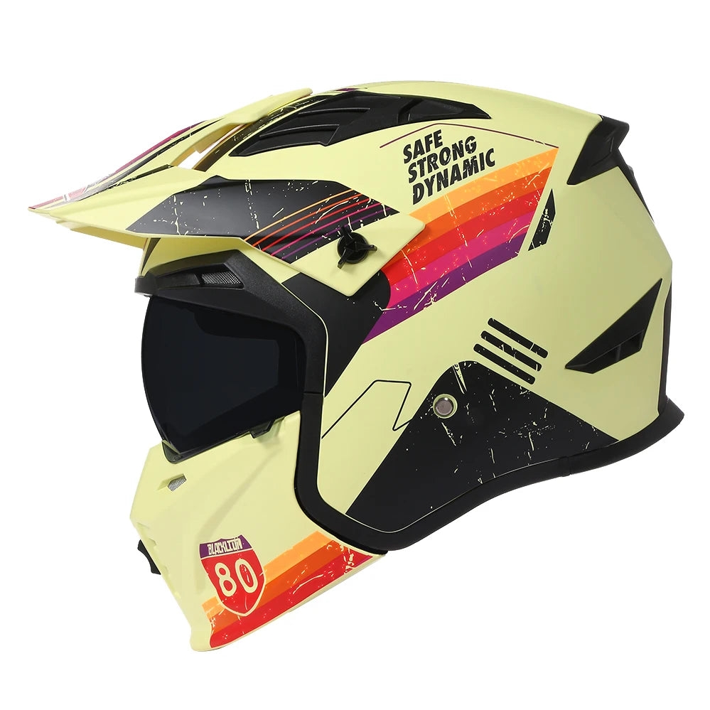 Premium Full Face Motorcycle Helmet with Detachable Design
