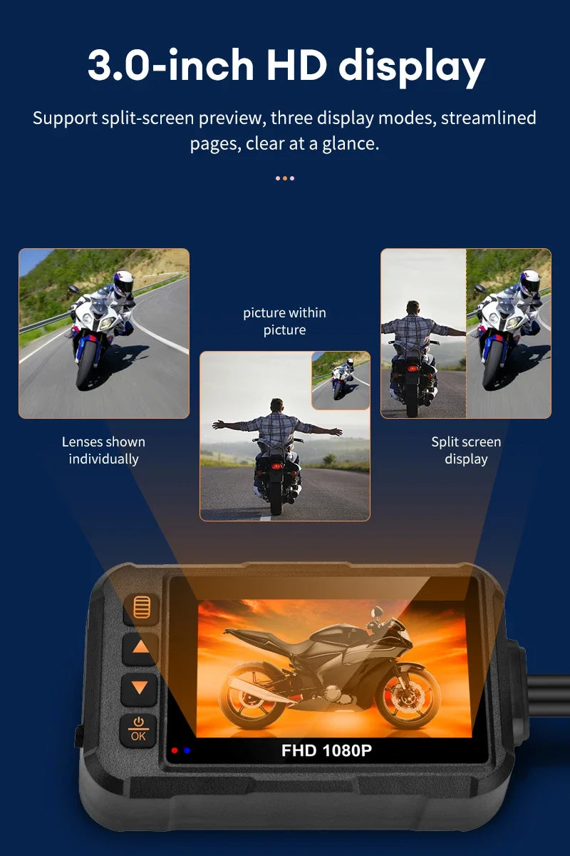 Dual Dashcam DVR with Front & Rear Night Vision
