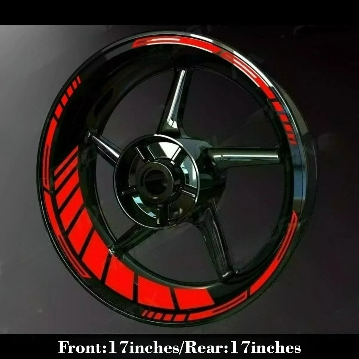 Motorcycle Hub Sticker Set for 17-Inch Wheels