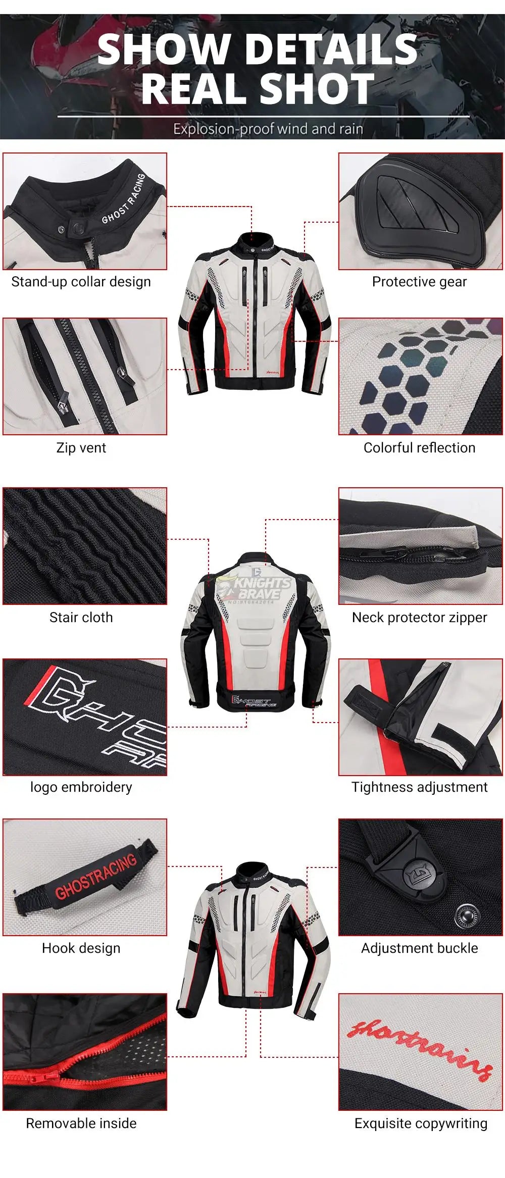 Men's Racing Motorcycle Jacket – Waterproof, Insulated