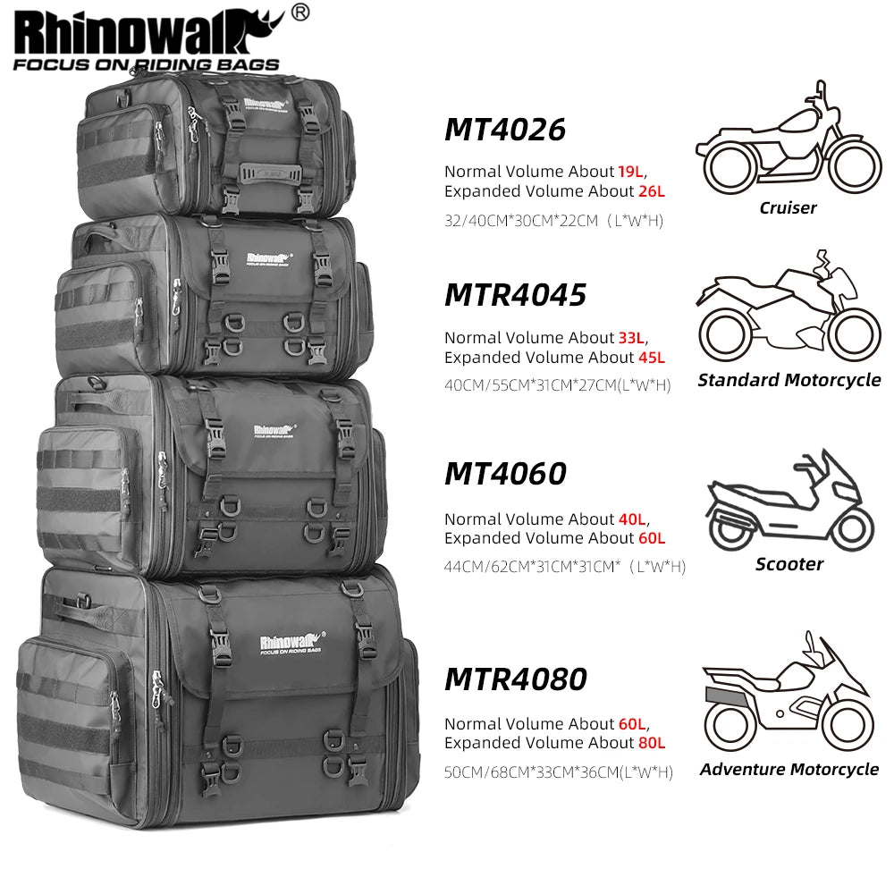 RhinoWalk Waterproof Motorcycle Travel Luggage Bag
