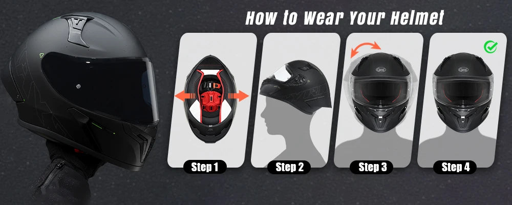 Stylish Dual Certified Full Face Motorcycle Helmet