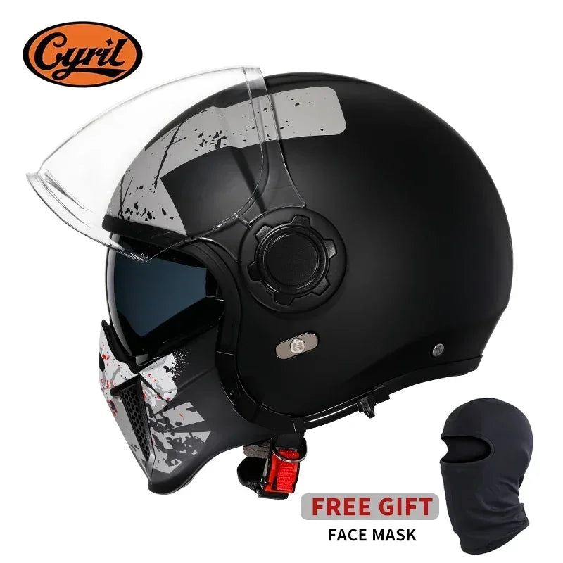 Retro Style Modular Motorcycle Helmet