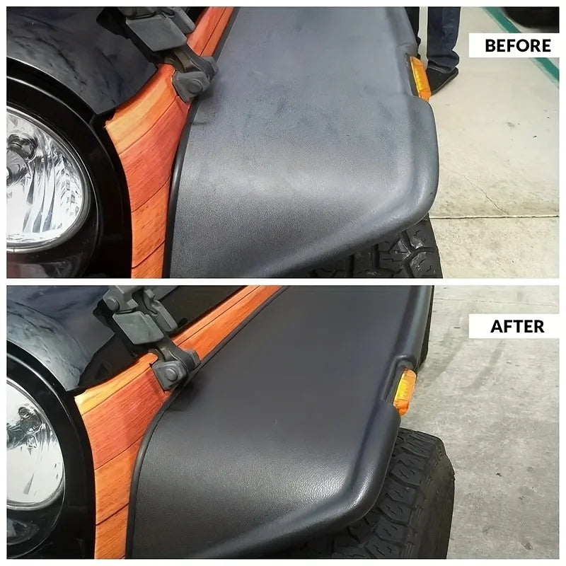 Glossy Black Motorcycle Plastic Restorer