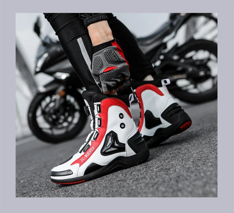 Motorcycle High-Top Boots for Outdoor Riding