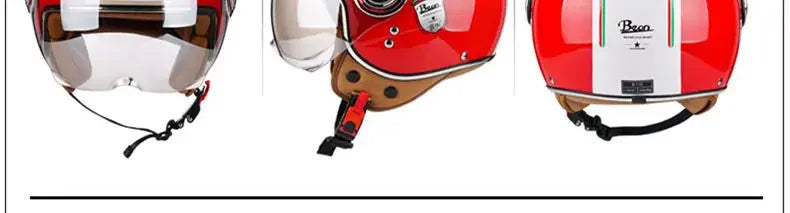 Beon Motorcycle Helmet - ECE Certified Retro Half Cap