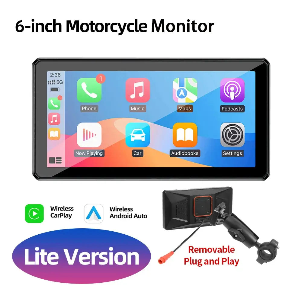 Motorcycle Bluetooth Navigation Display with 6-Inch Screen